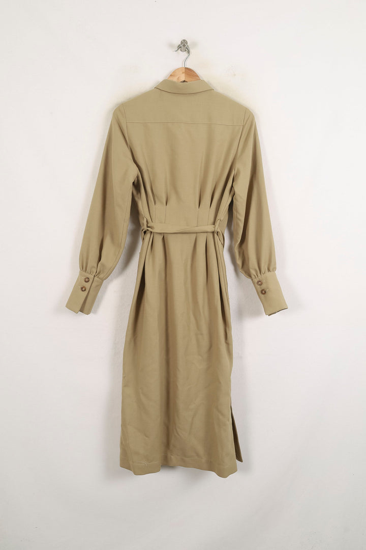 Robe Chemise Beige - Taille S/36 de la marque Ines de la Fressange Paris | PARAD76637 - Vendu par Paradigme - Image 4