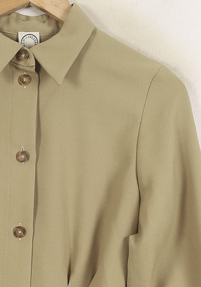 Robe Chemise Beige - Taille S/36 de la marque Ines de la Fressange Paris | PARAD76637 - Vendu par Paradigme - Image 3