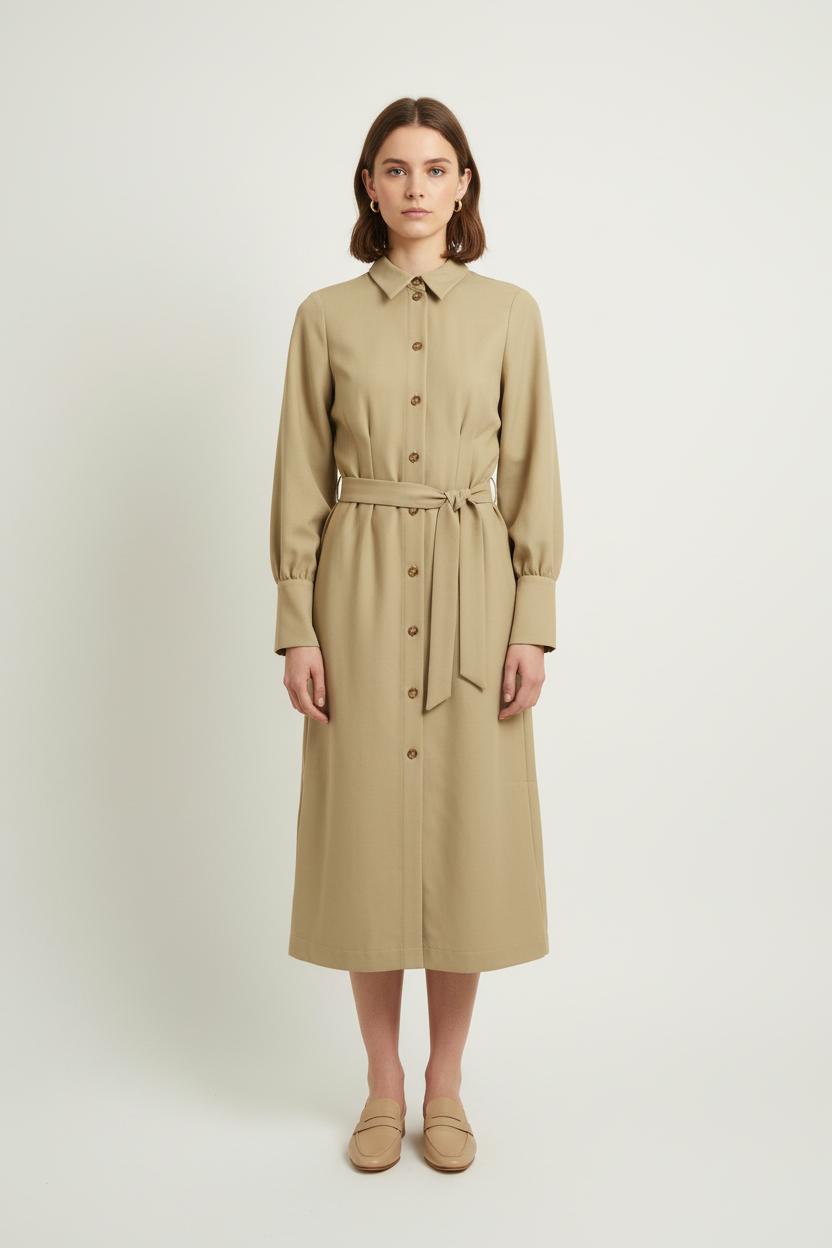 Robe Chemise Beige - Taille S/36 de la marque Ines de la Fressange Paris | PARAD76637 - Vendu par Paradigme - Image 1