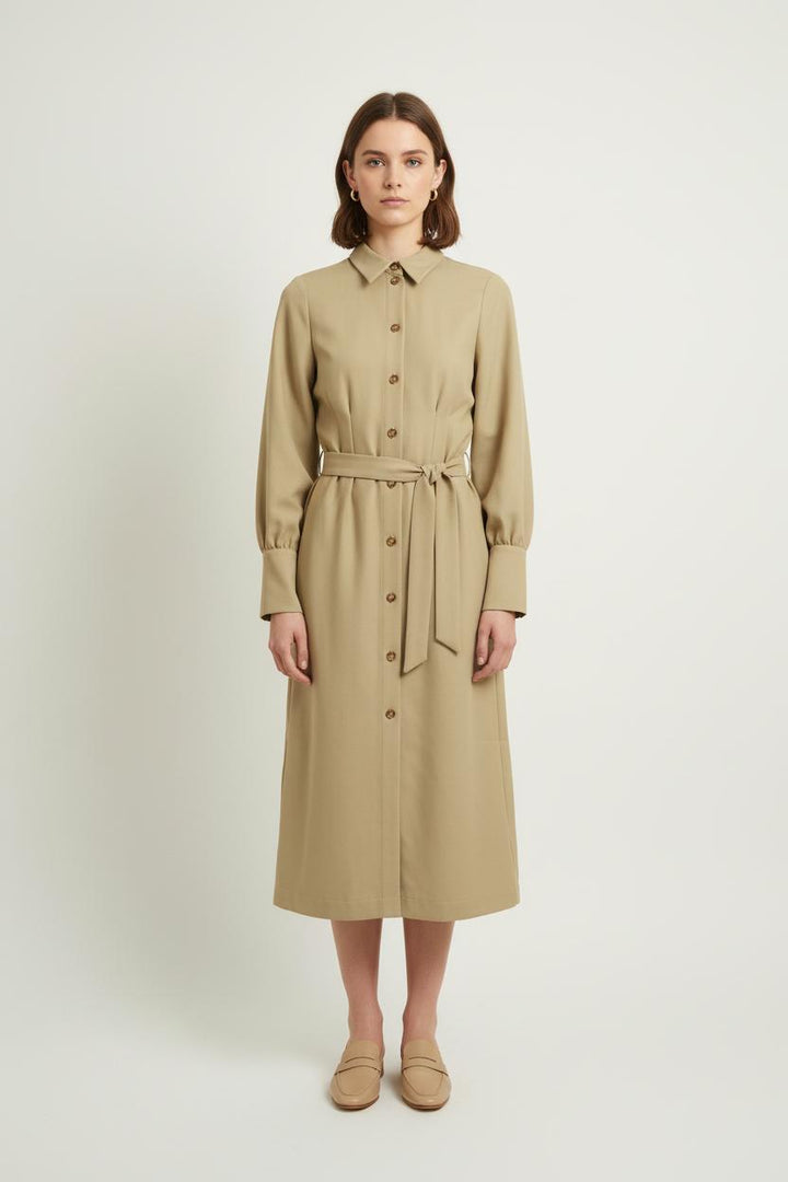 Robe Chemise Beige - Taille S/36 de la marque Ines de la Fressange Paris | PARAD76637 - Vendu par Paradigme - Image 1