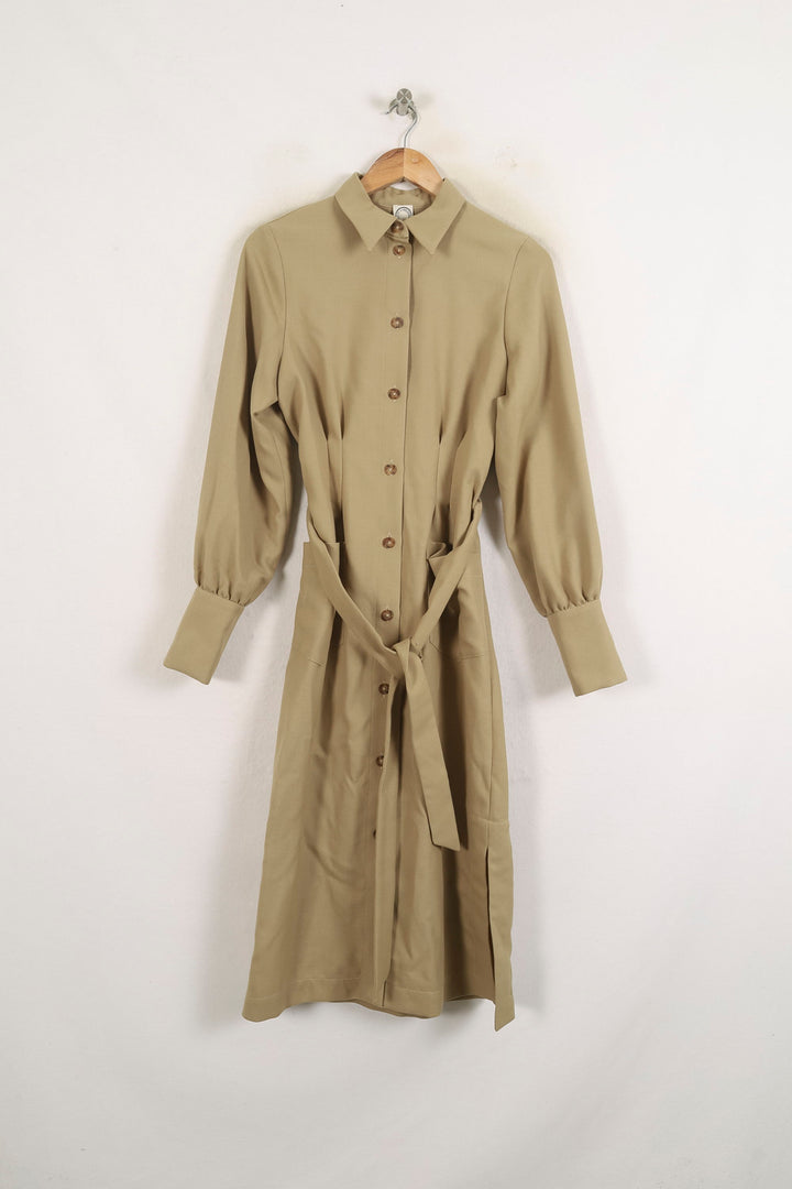Robe Chemise Beige - Taille S/36 de la marque Ines de la Fressange Paris | PARAD76637 - Vendu par Paradigme - Image 2