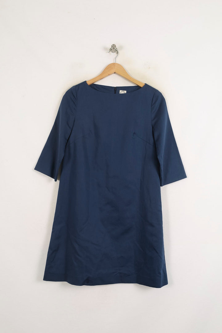 Robe Droite Bleue - Taille S/36 de la marque Ines de la Fressange Paris | PARAD76639 - Vendu par Paradigme - Image 2