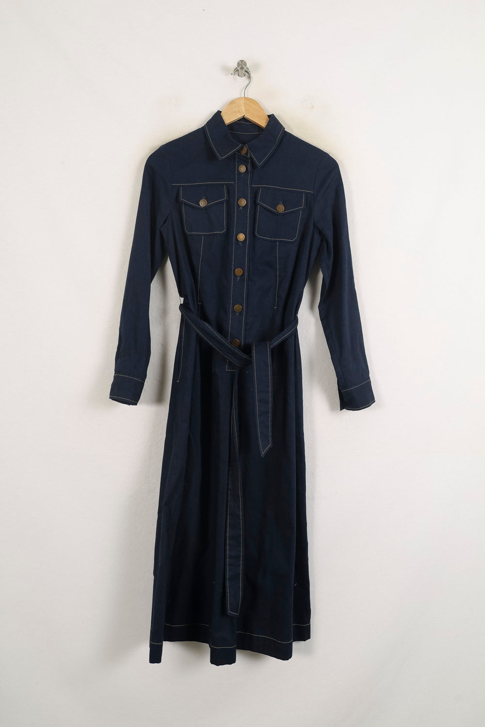 Robe Chemise Bleu - Taille S/36 de la marque Ines de la Fressange Paris | PARAD76640 - Vendu par Paradigme - Image 2
