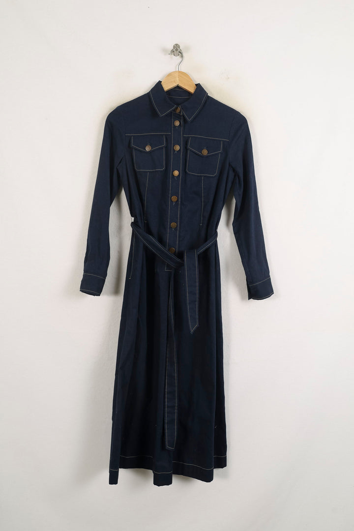 Robe Chemise Bleu - Taille S/36 de la marque Ines de la Fressange Paris | PARAD76640 - Vendu par Paradigme - Image 2