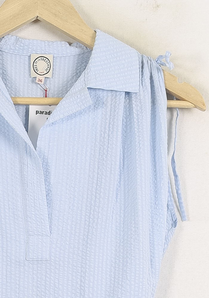 Robe Midi Bleue - Taille S/36 de la marque Ines de la Fressange Paris | PARAD76641 - Vendu par Paradigme - Image 3