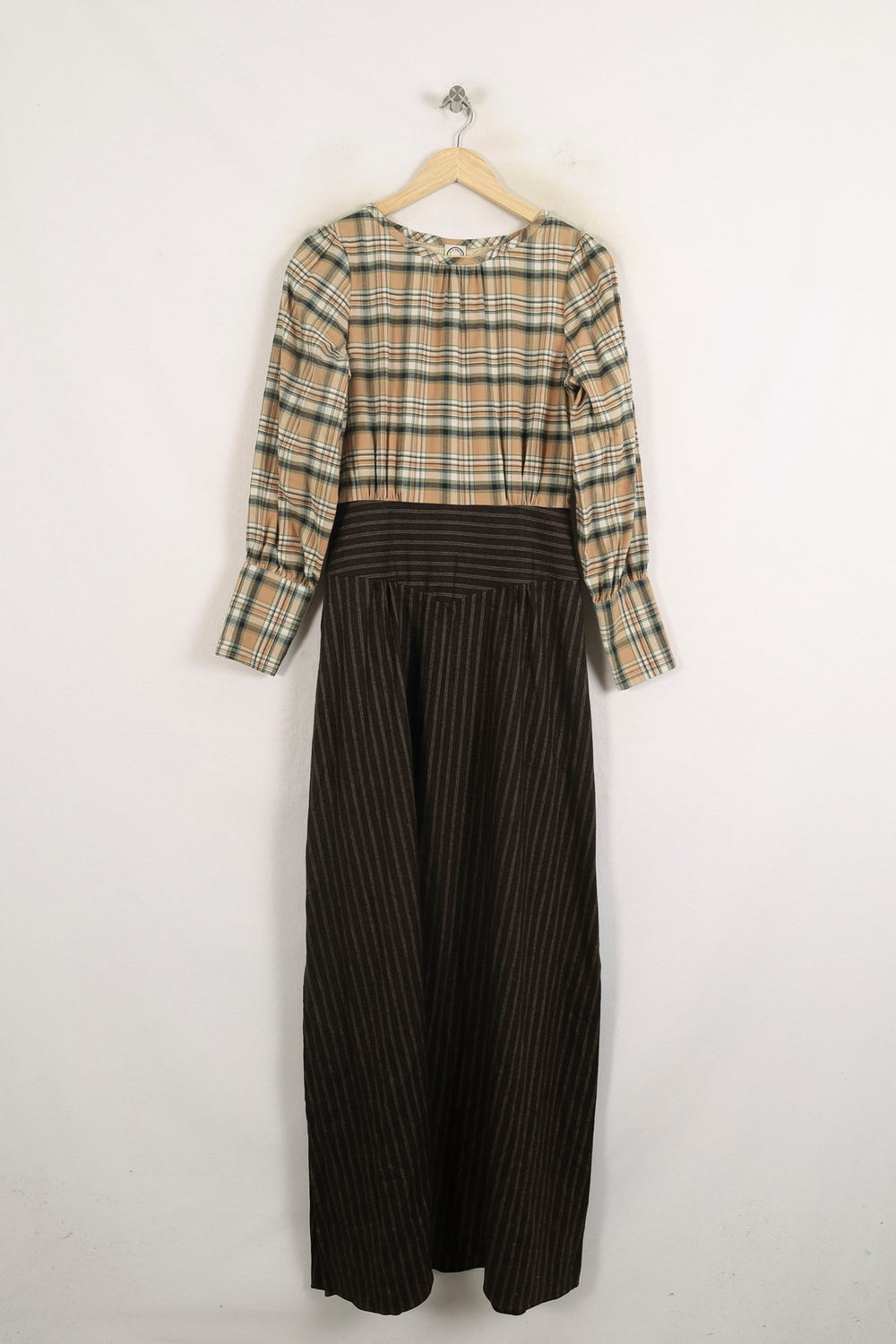 Robe Longue Marron et Beige - Taille S/36 de la marque Ines de la Fressange Paris | PARAD76642 - Vendu par Paradigme - Image 2