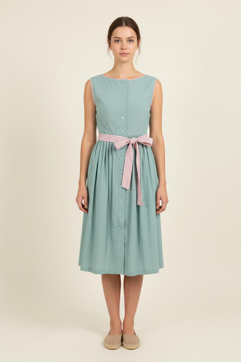 Robe Midi Verte - Taille S/36 de la marque Ines de la Fressange Paris | PARAD76644 - Vendu par Paradigme - Image 1