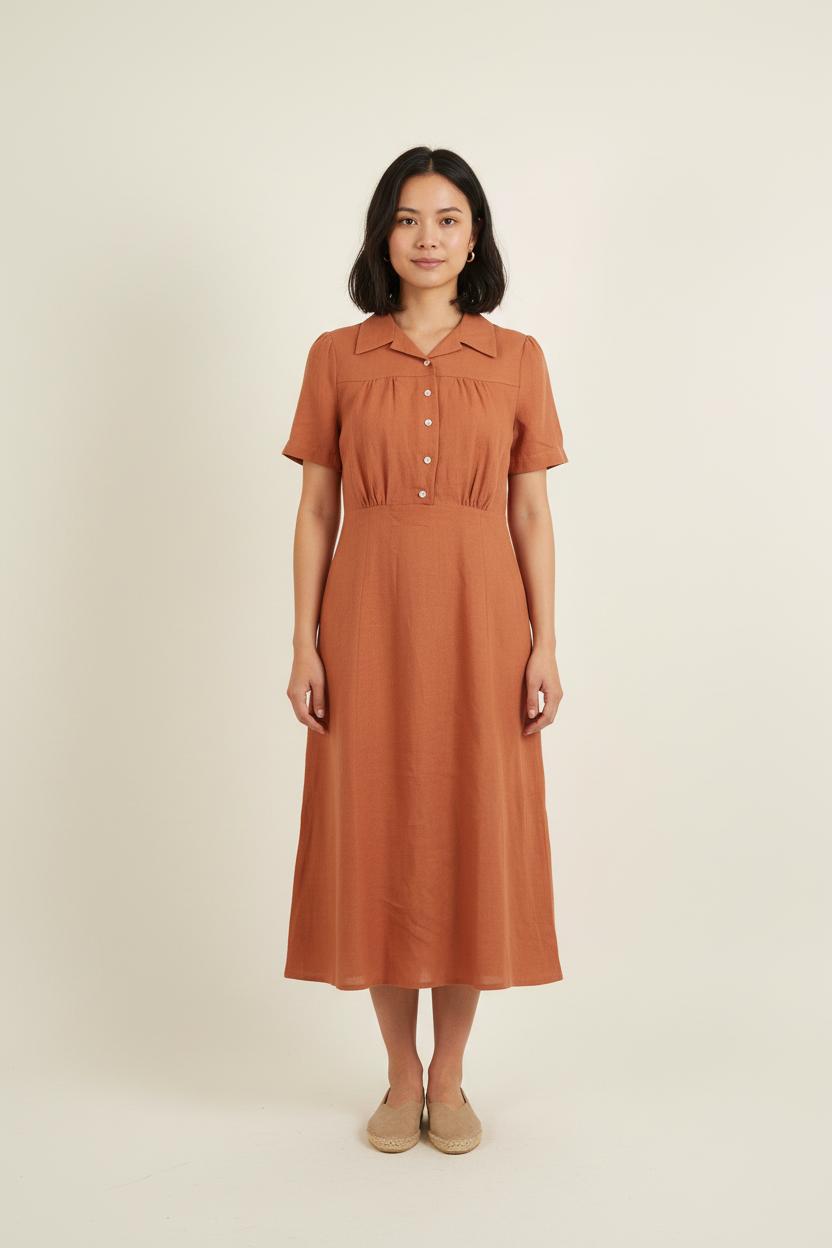Robe Chemise Marron - Taille S/36 de la marque Ines de la Fressange Paris | PARAD76645 - Vendu par Paradigme - Image 1