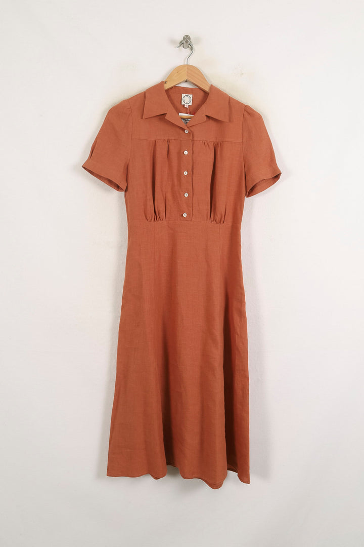Robe Chemise Marron - Taille S/36 de la marque Ines de la Fressange Paris | PARAD76645 - Vendu par Paradigme - Image 2