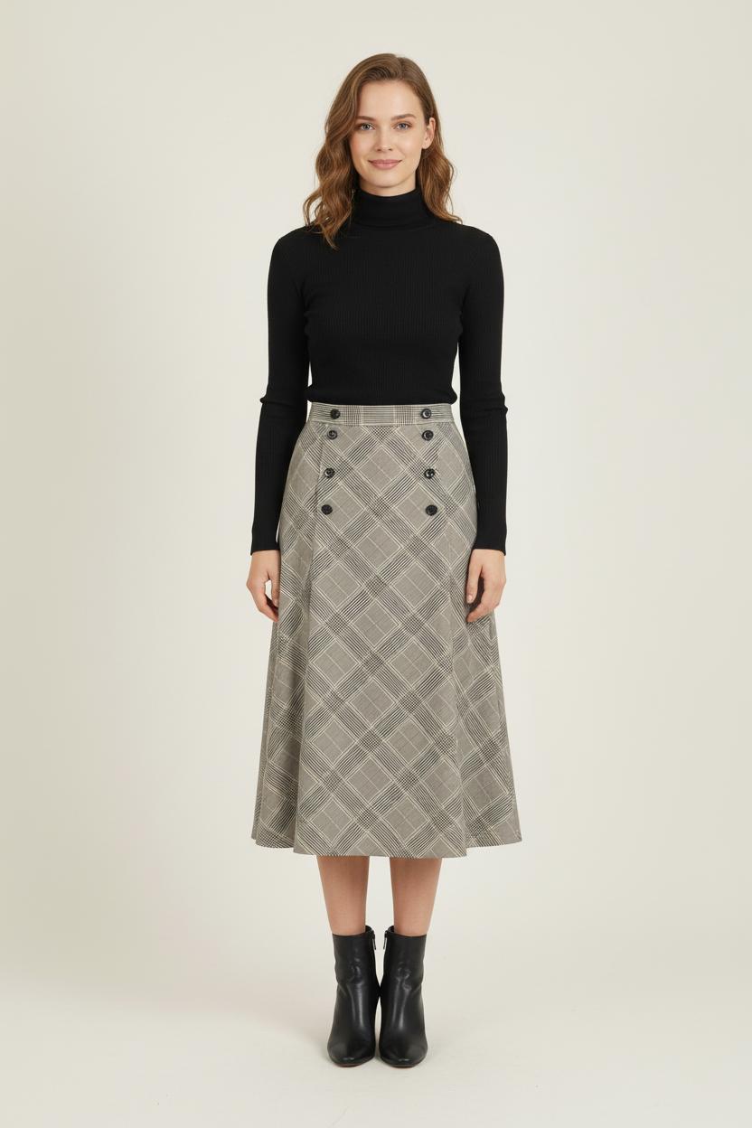 Jupe Longue Grise - Taille S/36 de la marque Ines de la Fressange Paris | PARAD76652 - Vendu par Paradigme - Image 1