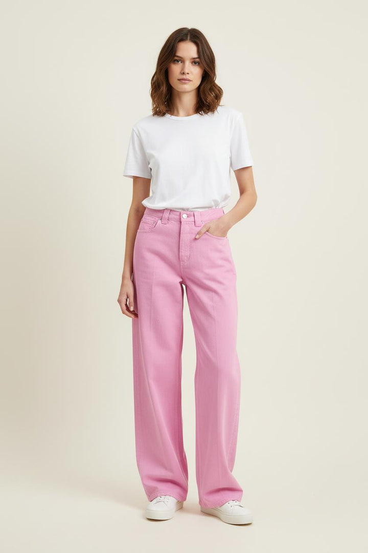 Jean Large Rose - Taille M/38 de la marque Ines de la Fressange Paris | PARAD76653 - Vendu par Paradigme - Image 1