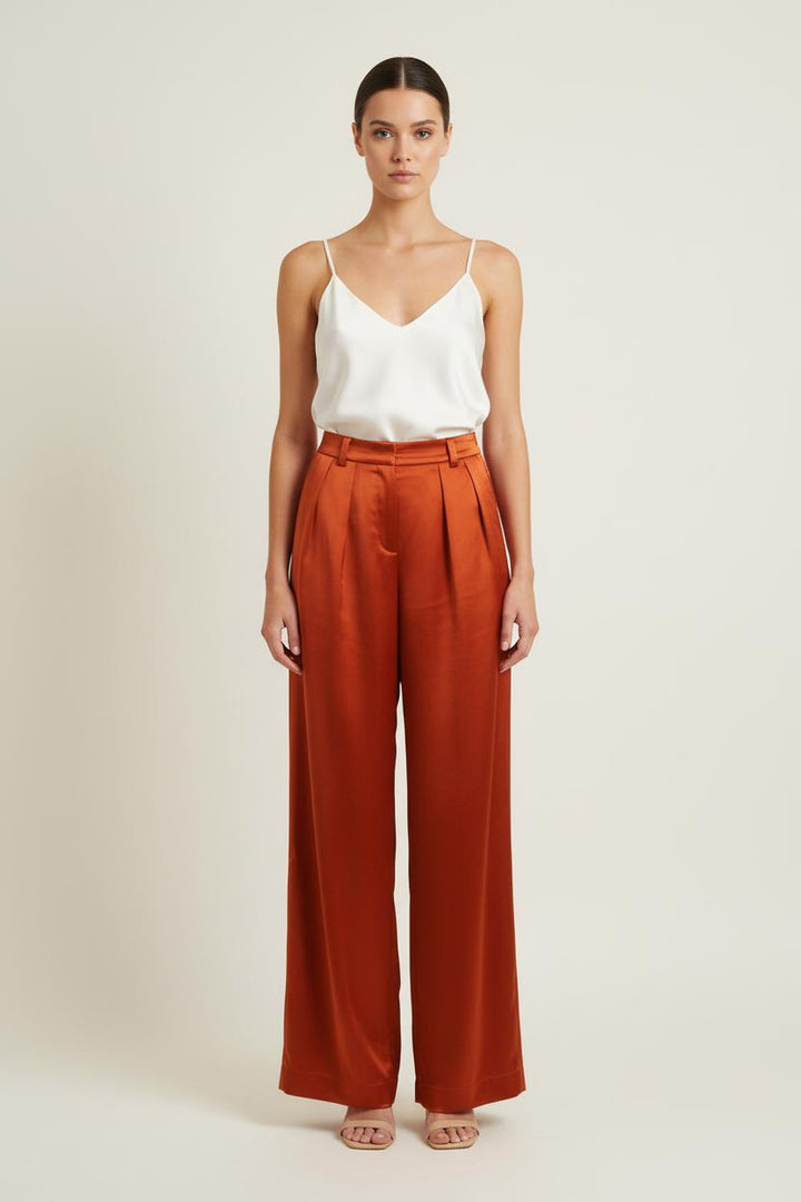 Pantalon Large Bordeaux - Taille S/36 de la marque Ines de la Fressange Paris | PARAD76655 - Vendu par Paradigme - Image 1