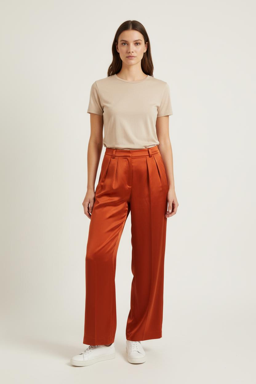 Pantalon Large Bordeaux - Taille M/38 de la marque Ines de la Fressange Paris | PARAD76656 - Vendu par Paradigme - Image 1