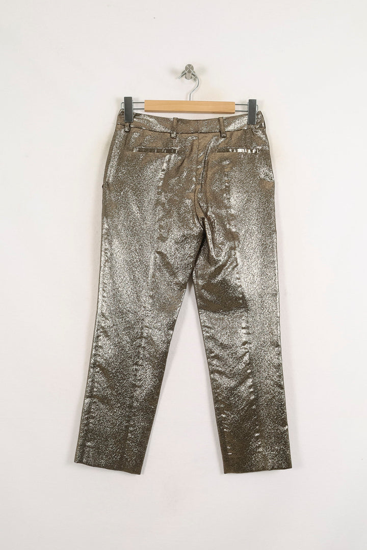 Pantalon Cigarette Doré - Taille S/36 de la marque Ines de la Fressange Paris | PARAD76657 - Vendu par Paradigme - Image 4