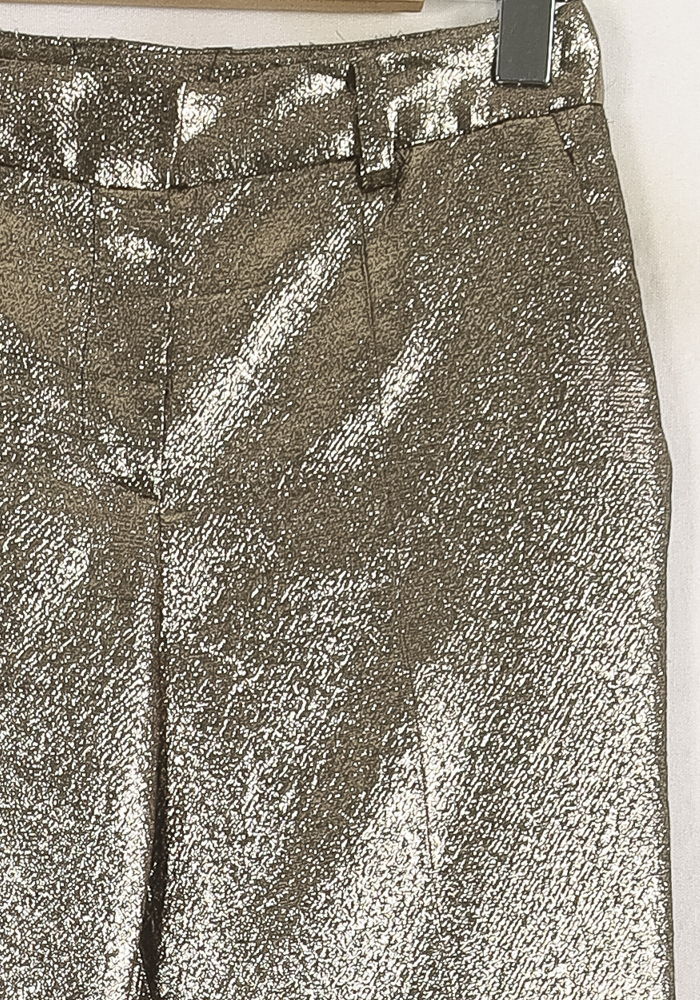Pantalon Cigarette Doré - Taille S/36 de la marque Ines de la Fressange Paris | PARAD76657 - Vendu par Paradigme - Image 3