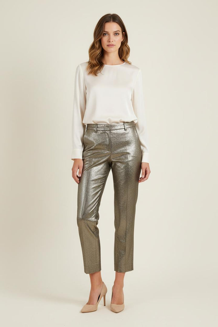 Pantalon Cigarette Doré - Taille S/36 de la marque Ines de la Fressange Paris | PARAD76657 - Vendu par Paradigme - Image 1