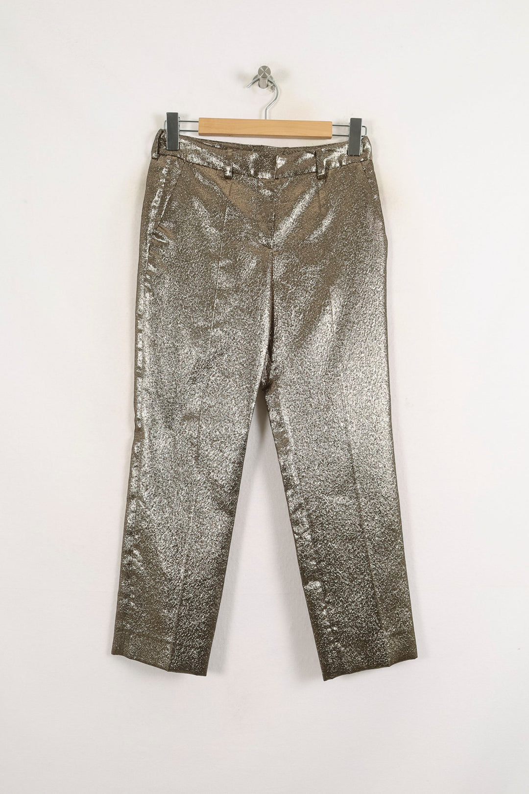 Pantalon Cigarette Doré - Taille S/36 de la marque Ines de la Fressange Paris | PARAD76657 - Vendu par Paradigme - Image 2
