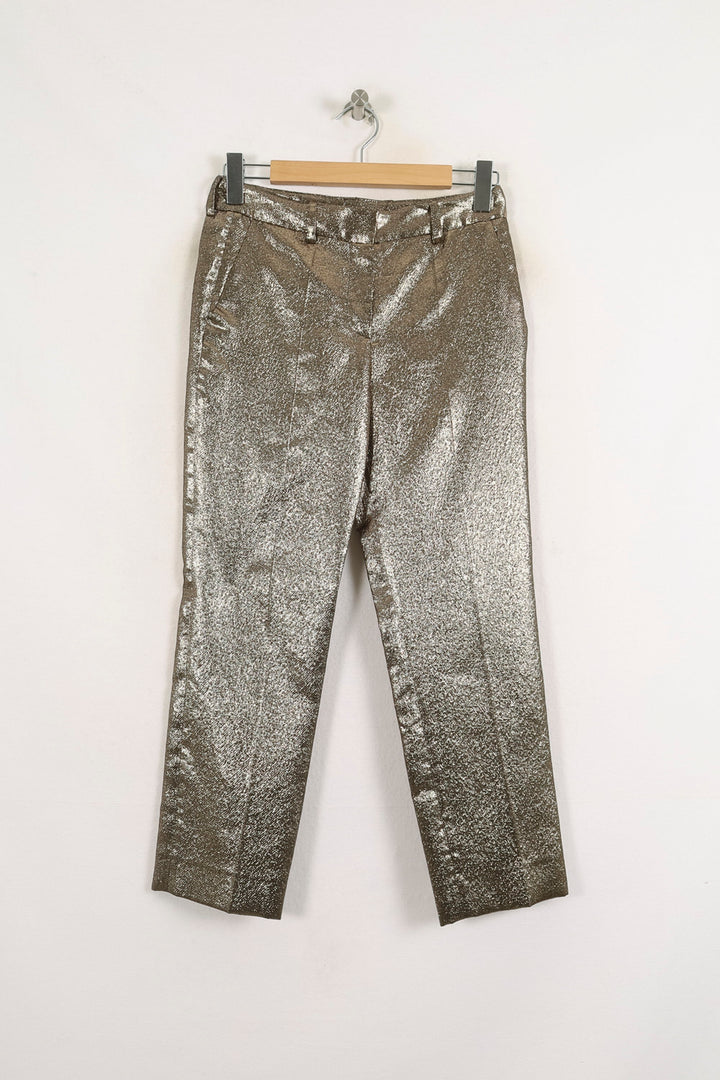 Pantalon Cigarette Doré - Taille S/36 de la marque Ines de la Fressange Paris | PARAD76657 - Vendu par Paradigme - Image 2