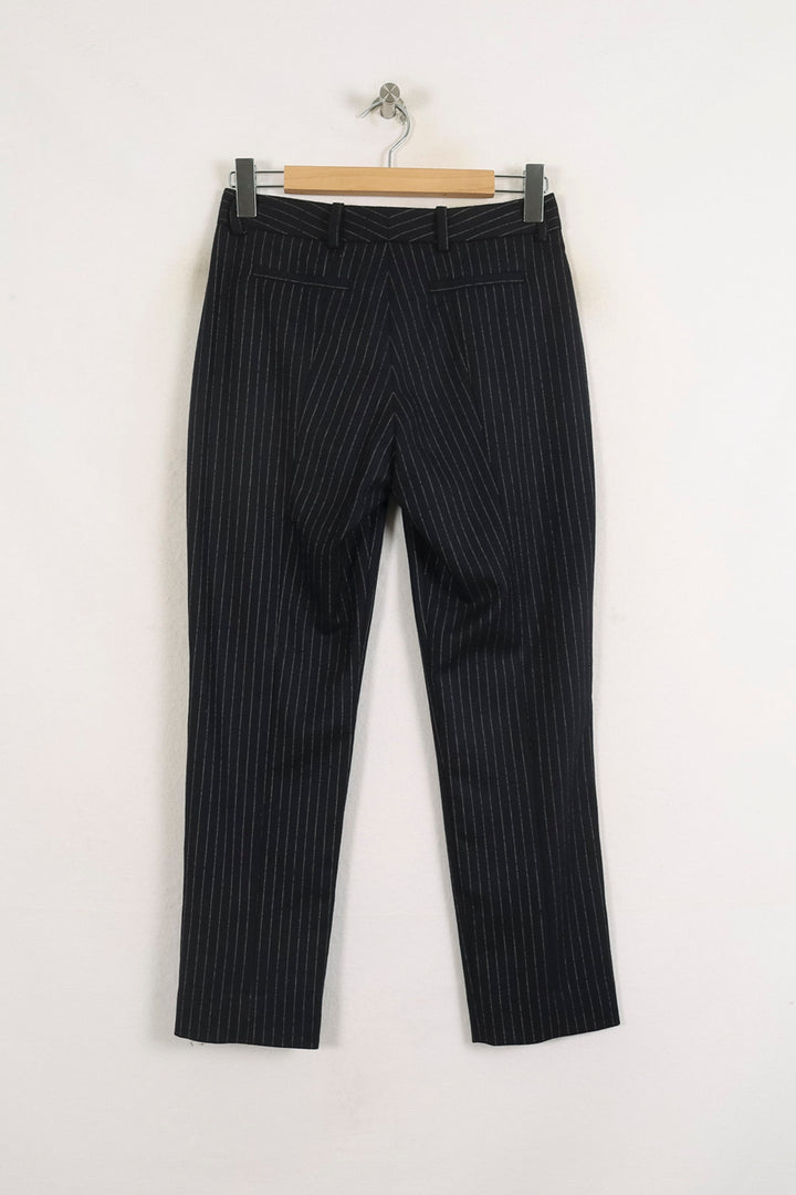 Pantalon À Rayures Noir et Blanc - Taille S/36 de la marque Ines de la Fressange Paris | PARAD76660 - Vendu par Paradigme - Image 4