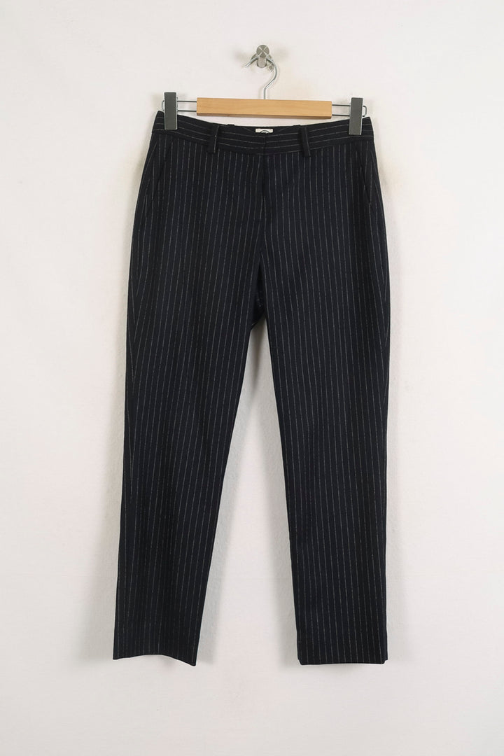 Pantalon À Rayures Noir et Blanc - Taille S/36 de la marque Ines de la Fressange Paris | PARAD76660 - Vendu par Paradigme - Image 2