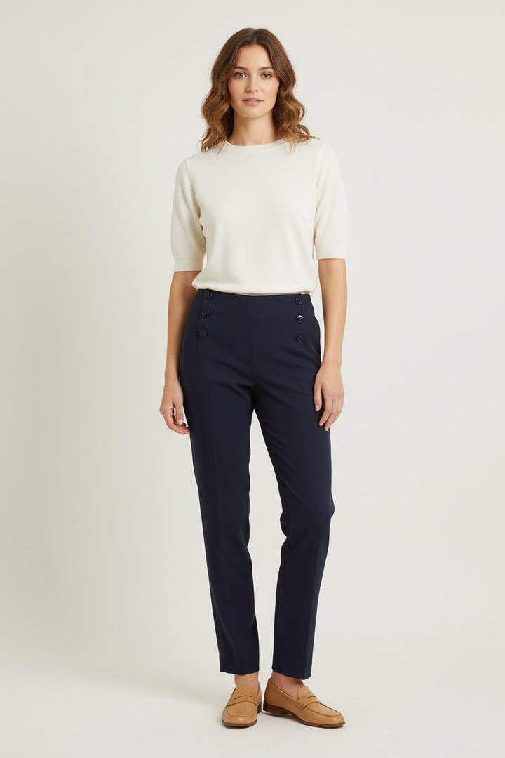 Pantalon Tailleur Bleu - Taille S/36 de la marque Ines de la Fressange Paris | PARAD76661 - Vendu par Paradigme - Image 1