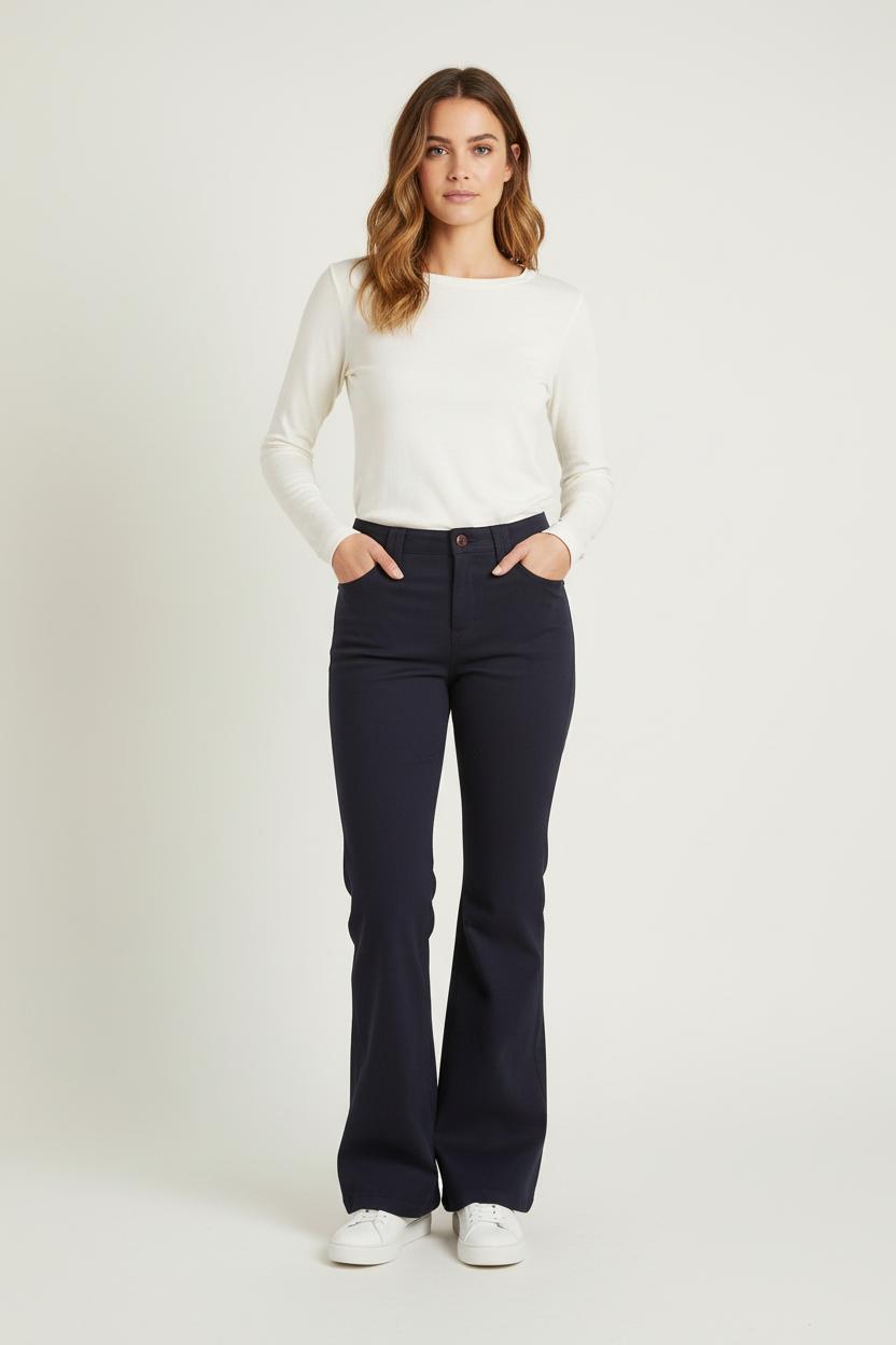 Pantalon Évasé Bleu - Taille L/40 de la marque Ines de la Fressange Paris | PARAD76662 - Vendu par Paradigme - Image 1