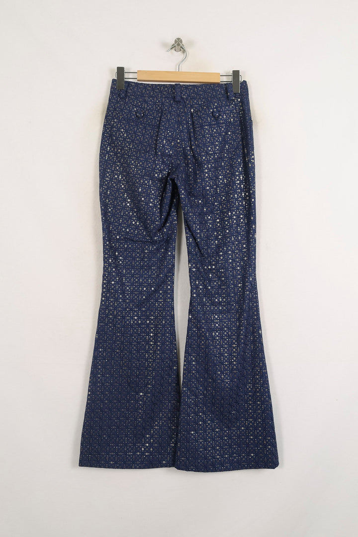 Pantalon Évasé Bleu - Taille S/36 de la marque Ines de la Fressange Paris | PARAD76663 - Vendu par Paradigme - Image 4