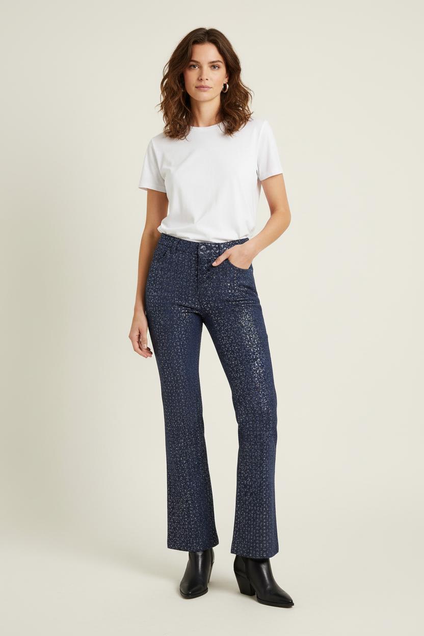 Pantalon Évasé Bleu - Taille S/36 de la marque Ines de la Fressange Paris | PARAD76663 - Vendu par Paradigme - Image 1