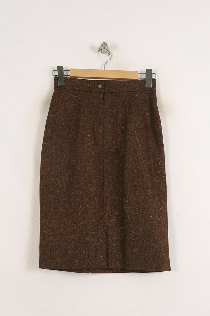Jupe Droite Marron - Taille S/36 de la marque Ines de la Fressange Paris | PARAD76665 - Vendu par Paradigme - Image 4
