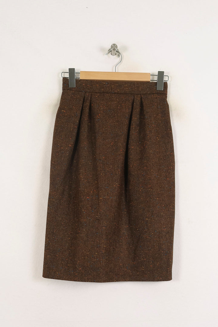 Jupe Droite Marron - Taille S/36 de la marque Ines de la Fressange Paris | PARAD76665 - Vendu par Paradigme - Image 2