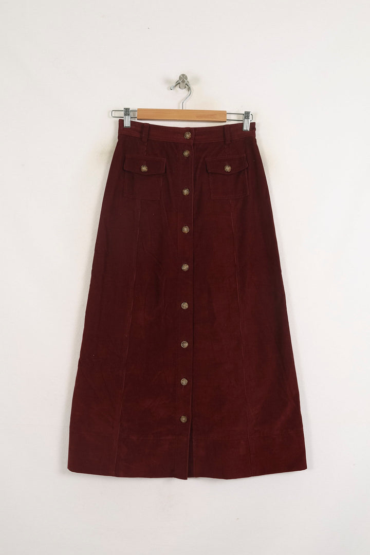 Jupe Longue Bordeaux - Taille S/36 de la marque Ines de la Fressange Paris | PARAD76666 - Vendu par Paradigme - Image 2