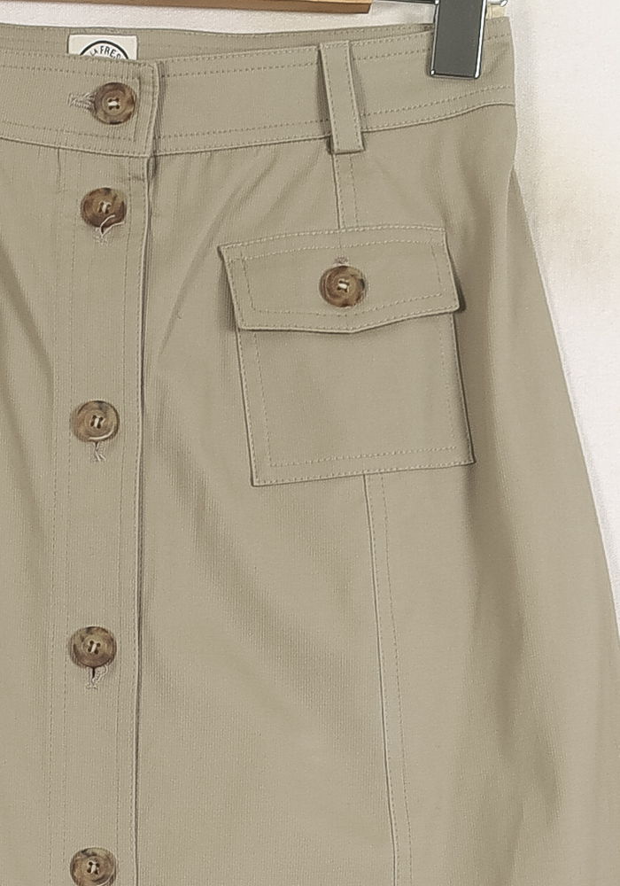 Jupe midi beige - Taille S/36 de la marque Ines de la Fressange Paris | PARAD76668 - Vendu par Paradigme - Image 3
