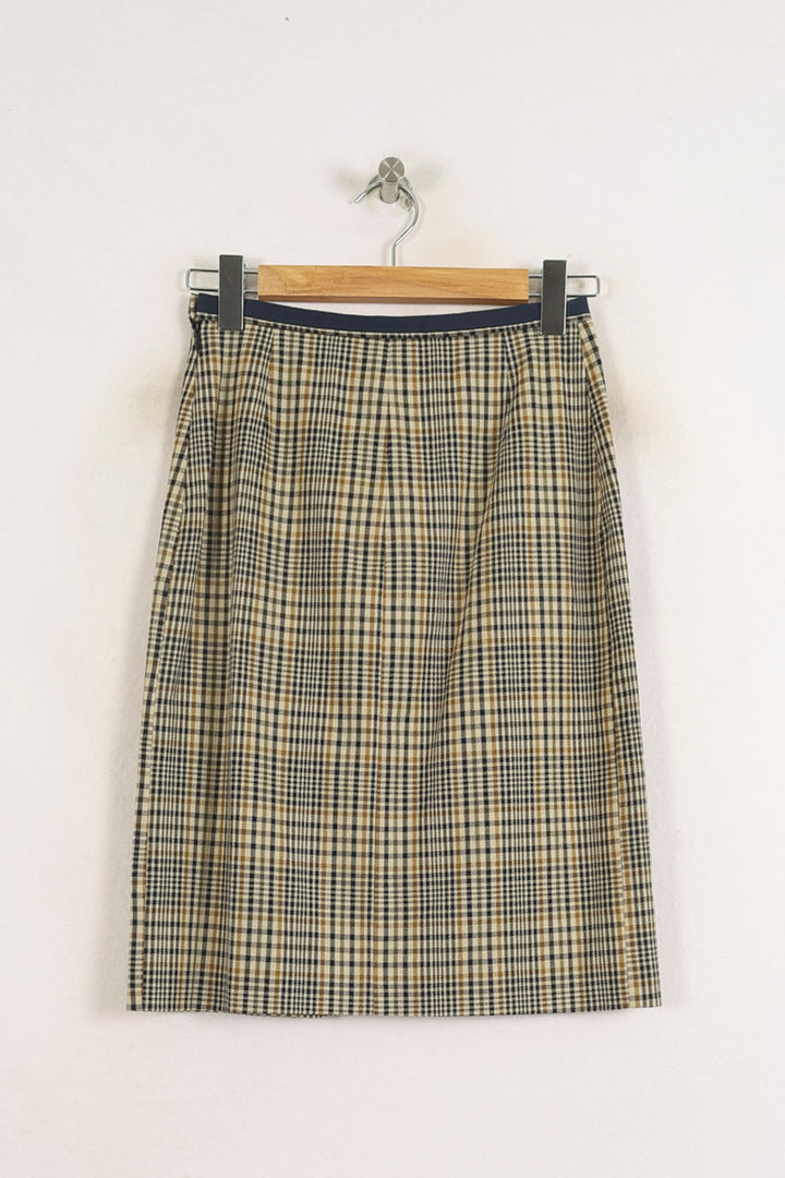 Jupe Plissée Marron et Beige - Taille S/36 de la marque Ines de la Fressange Paris | PARAD76673 - Vendu par Paradigme - Image 4