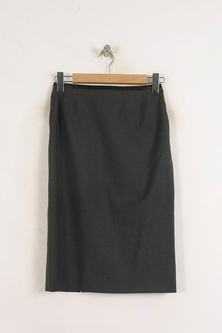 Jupe Midi Grise - Taille M/38 de la marque Ines de la Fressange Paris | PARAD76678 - Vendu par Paradigme - Image 2
