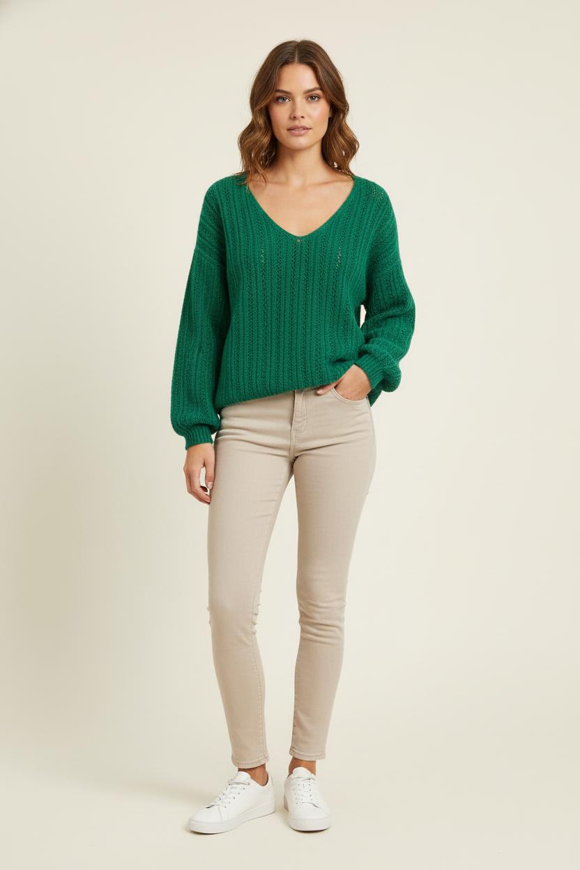 Pull Vert - Taille XS/34 de la marque One Step | PARAD76679 - Vendu par Paradigme - Image 1
