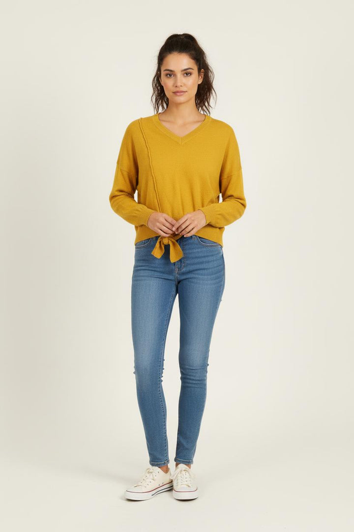 Pull Jaune - Taille S/36 de la marque La Fée Maraboutée | PARAD76682 - Vendu par Paradigme - Image 1