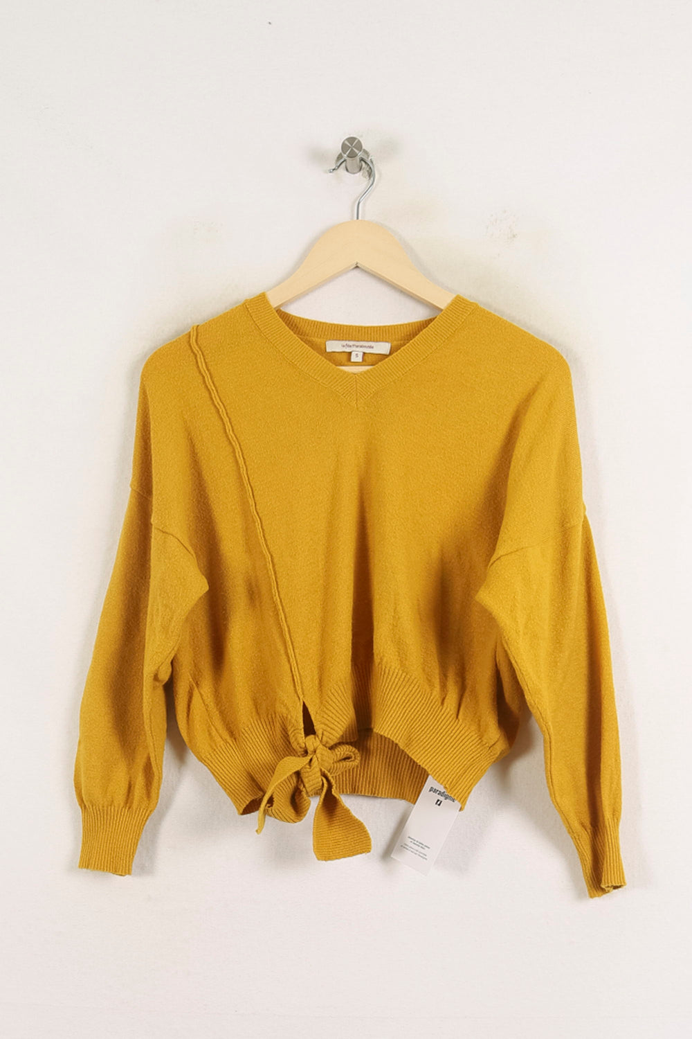 Pull Jaune - Taille S/36 de la marque La Fée Maraboutée | PARAD76682 - Vendu par Paradigme - Image 2