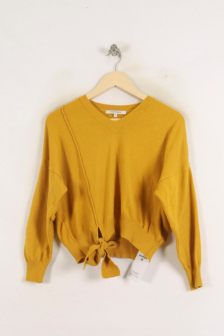 Pull Jaune - Taille S/36 de la marque La Fée Maraboutée | PARAD76682 - Vendu par Paradigme - Image 2