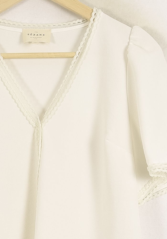 Blouse Blanche - Taille XS/34 de la marque Sézane | PARAD76686 - Vendu par Paradigme - Image 3