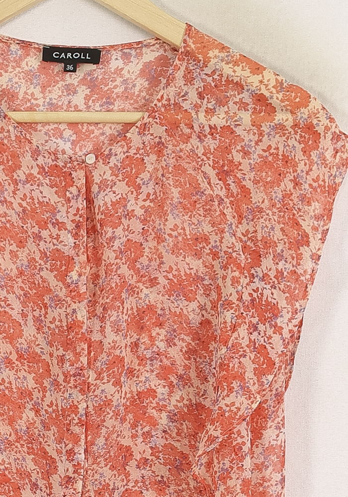 Blouse Rouge et Blanche - Taille S/36 de la marque Caroll | PARAD76687 - Vendu par Paradigme - Image 3
