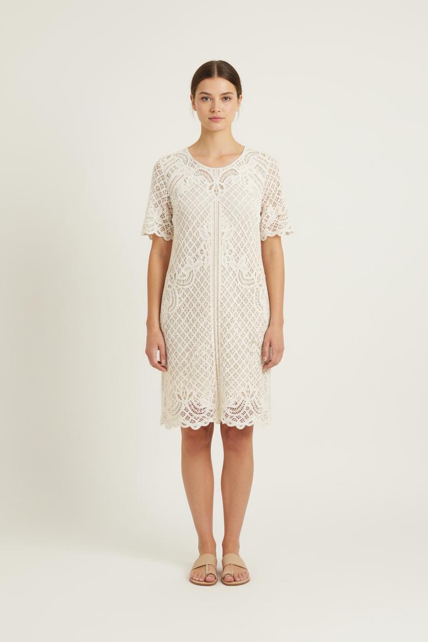 Robe Dentelle Beige - Taille XS/34 de la marque Suncoo | PARAD76688 - Vendu par Paradigme - Image 1