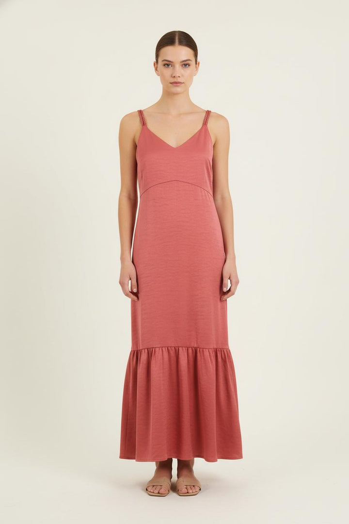 Robe Longue Rose - Taille XS/34 de la marque Claudie Pierlot | PARAD76690 - Vendu par Paradigme - Image 1
