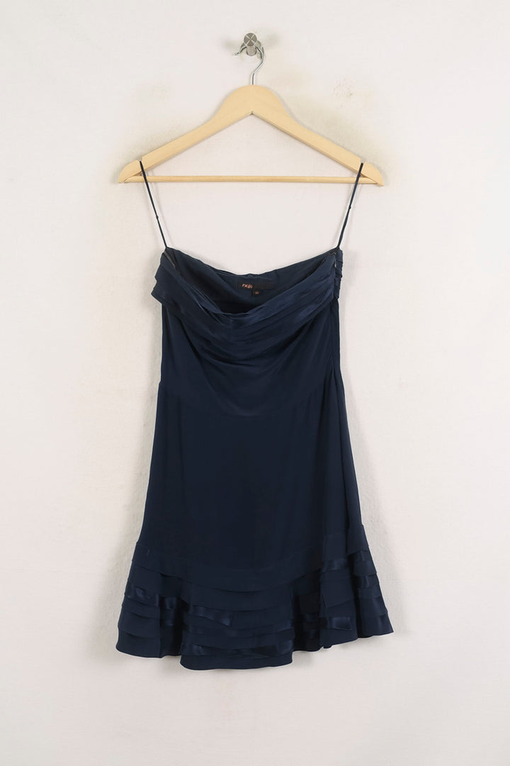 Robe Courte Bleue - Taille S/36 de la marque Maje | PARAD76692 - Vendu par Paradigme - Image 2