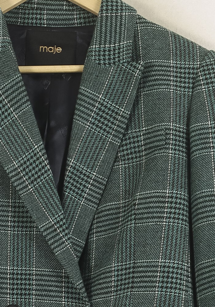 Blazer Vert à Carreaux - Taille L/40 de la marque Maje | PARAD76695 - Vendu par Paradigme - Image 3