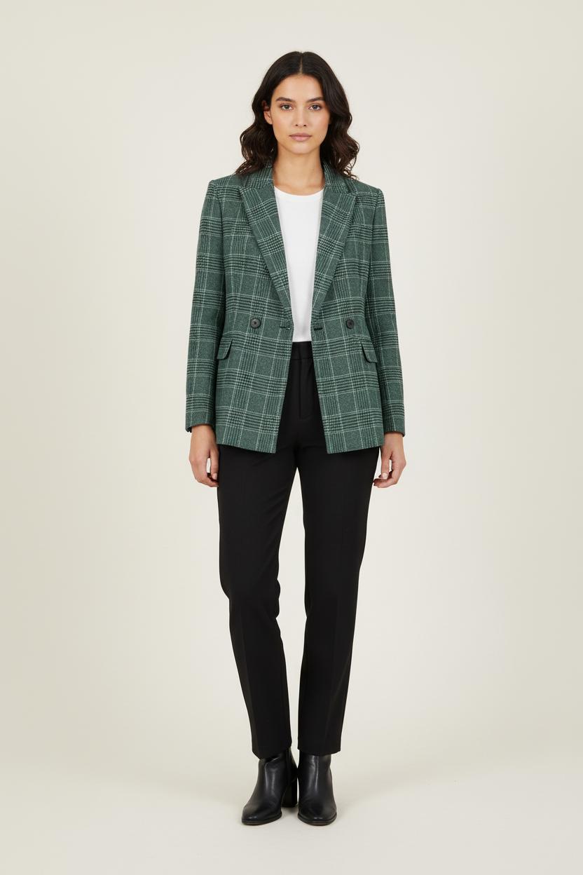Blazer Vert à Carreaux - Taille L/40 de la marque Maje | PARAD76695 - Vendu par Paradigme - Image 1