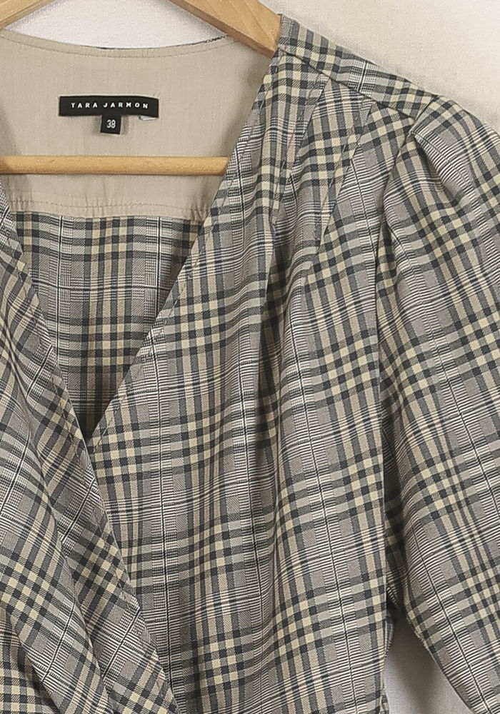 Robe Courte Marron et Beige - Taille M/38 de la marque Tara Jarmon | PARAD76701 - Vendu par Paradigme - Image 3