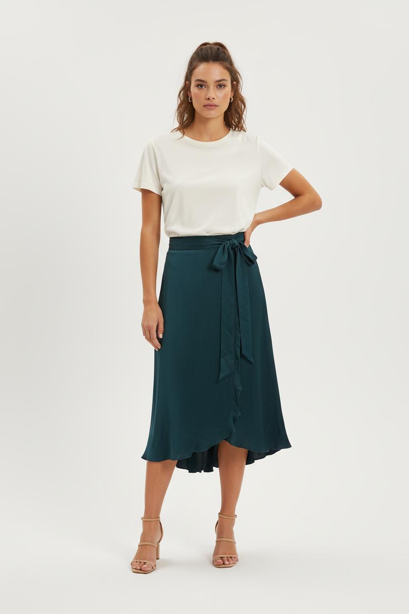 Jupe Portefeuille Verte - Taille S/36 de la marque Vanessa Bruno | PARAD76703 - Vendu par Paradigme - Image 1