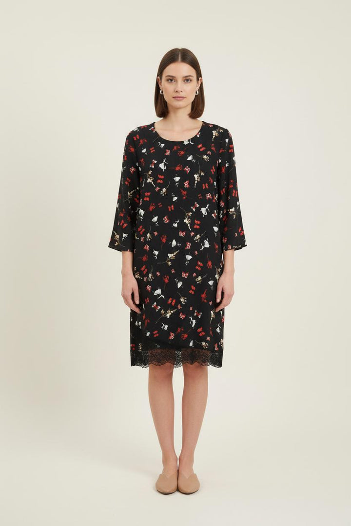 Robe Droite Noire et Rouge - Taille XXXL/46 de la marque Liu Jo | PARAD76708 - Vendu par Paradigme - Image 1