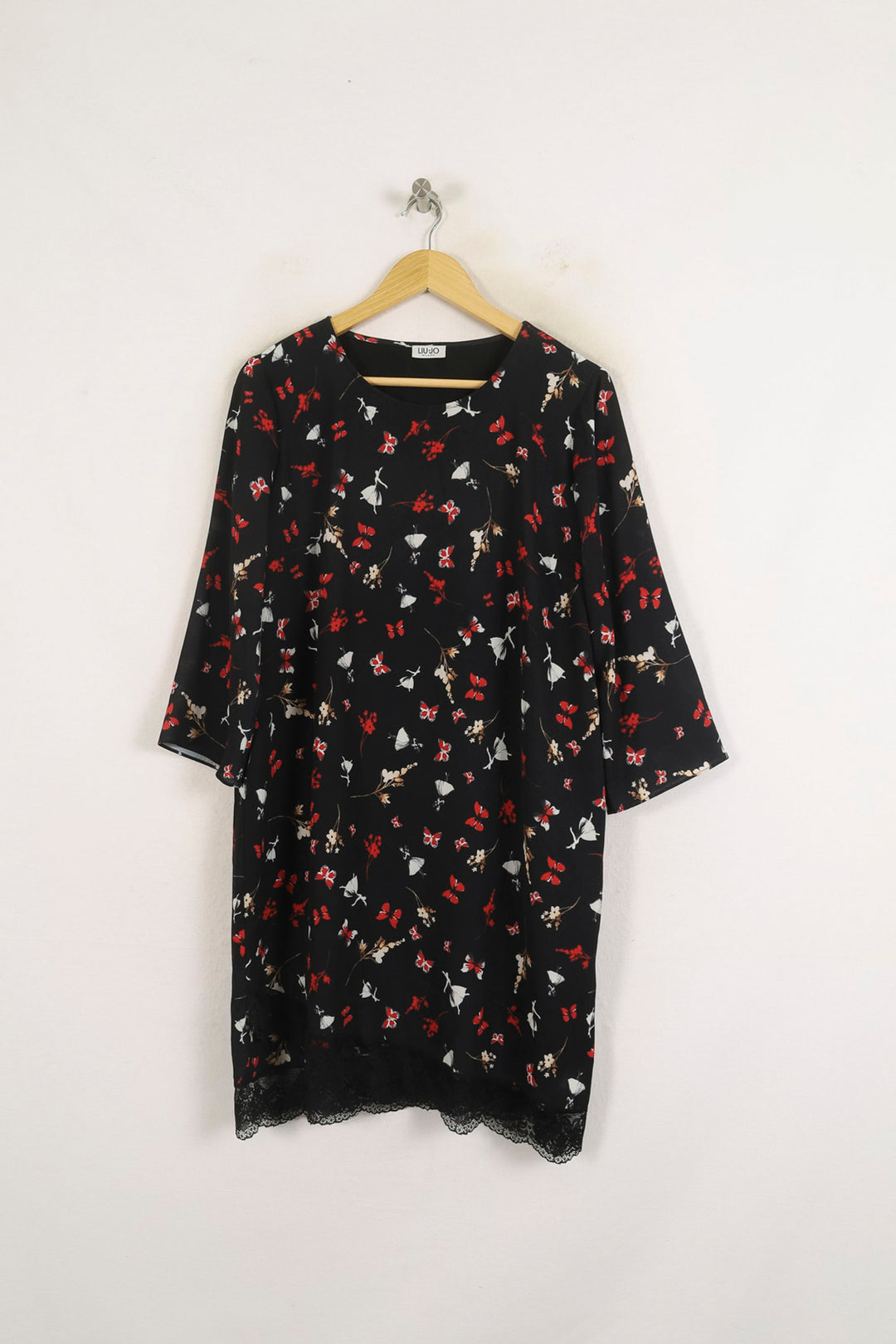 Robe Droite Noire et Rouge - Taille XXXL/46 de la marque Liu Jo | PARAD76708 - Vendu par Paradigme - Image 2