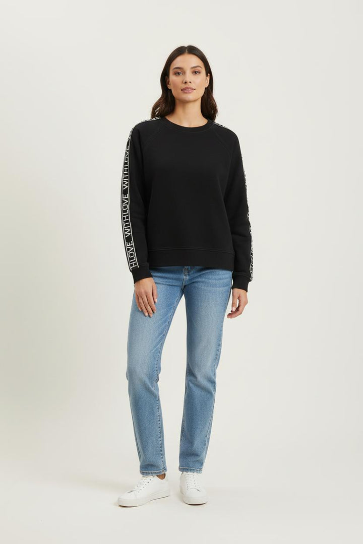 Sweat Noir et Blanc - Taille S/36 de la marque Maje | PARAD76710 - Vendu par Paradigme - Image 1